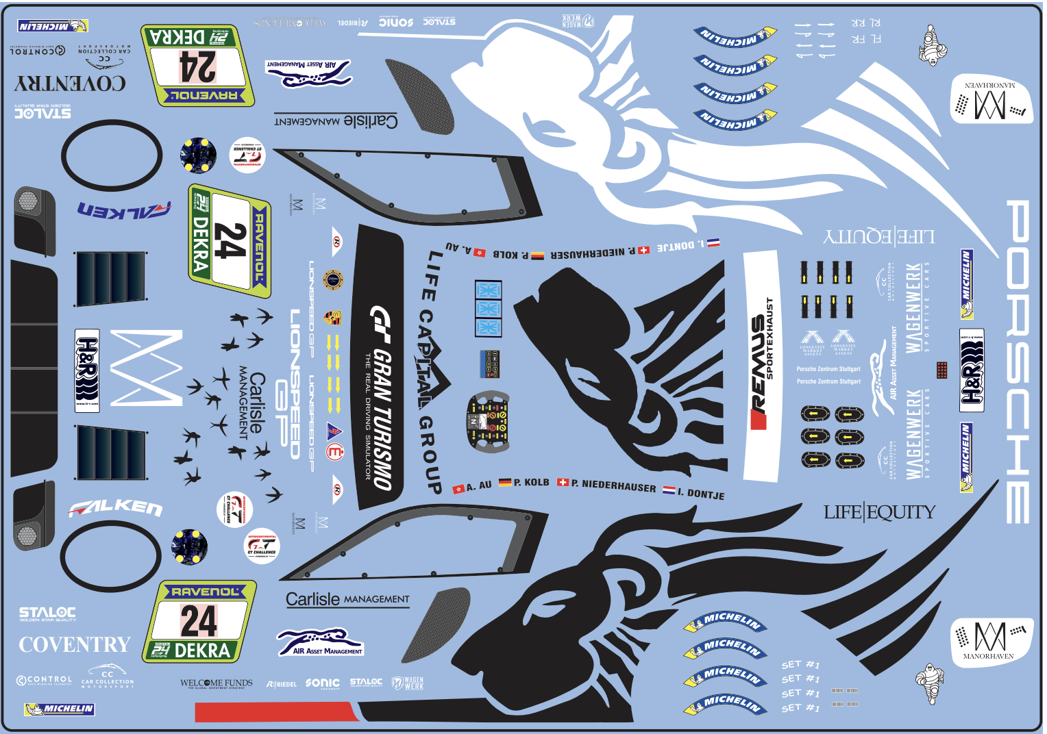 Decal Porsche 911 GT3 R Lionspeed Motorsport 24H Nurburgring 2023 24 
